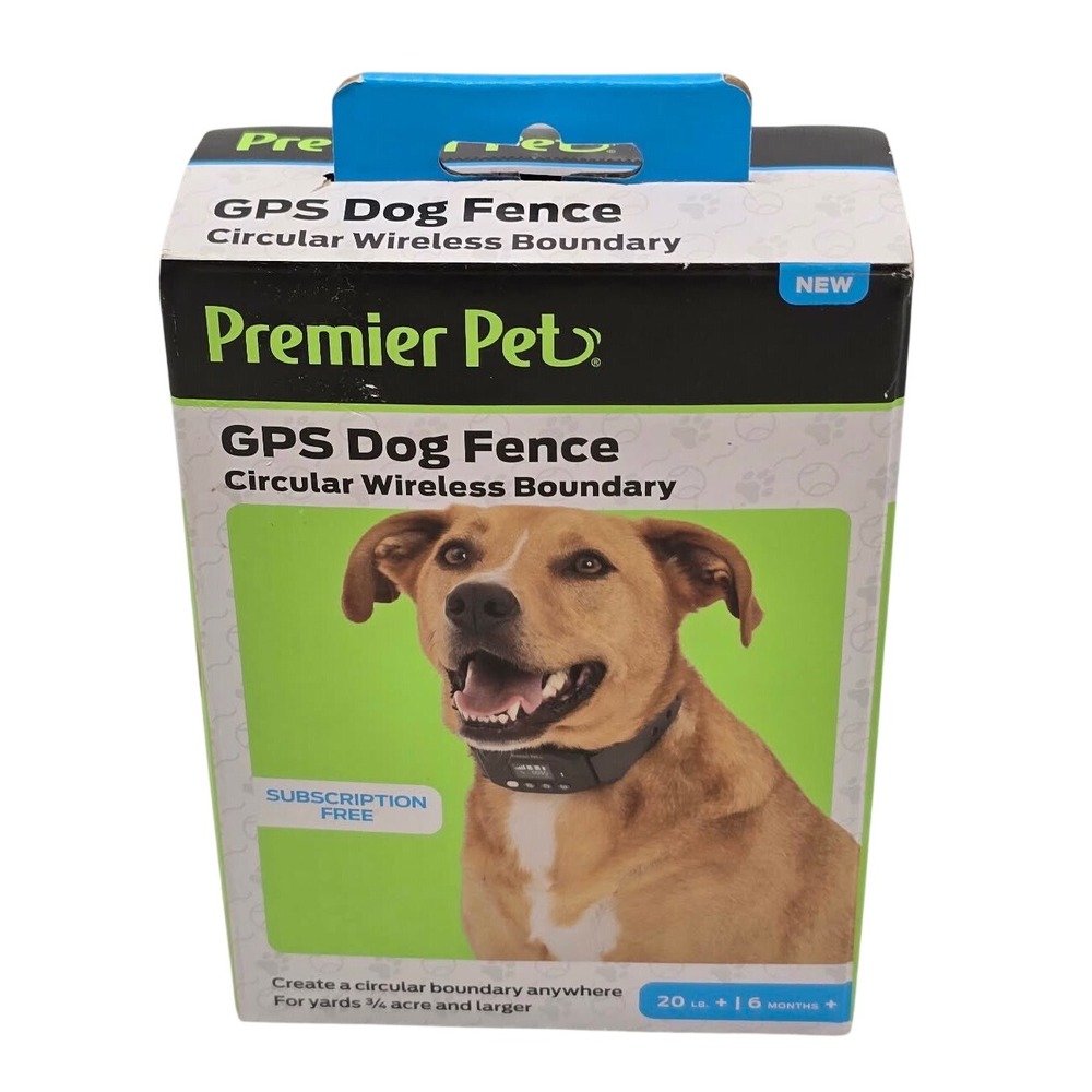 Premier Pet GPS Dog Fence Circular Wireless Boundary Subscription Free Black New